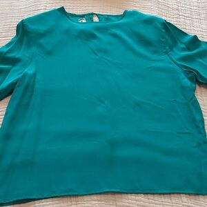 Jennifer Moore Vibrant Teal Blouse